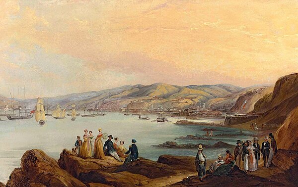 Valparaíso before 1846, by Johann Moritz Rugendas