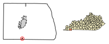 Comitatul Calloway Kentucky Zonele încorporate și necorporate Hazel Highlighted 2135380.svg