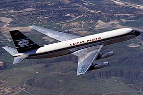 Cathay Pacific Convair 880, flight.jpg'de