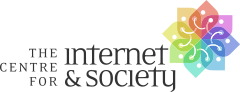 Logo of the Centre for Internet and Society, showing a design with different colours