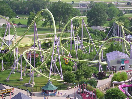 Green Lantern in 2004, when it was Chang at Six Flags Kentucky Kingdom