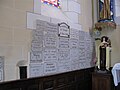 Hommages sur le mur de la chapelle Saint-Joseph à Availles-sur-Seiche