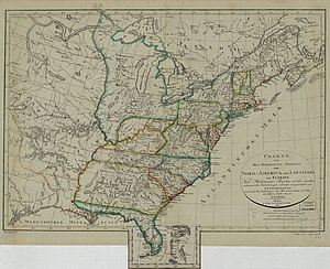 Political map of the United States published in 1812. Charte von den Vereinigten Staaten von Nord-America nebst Louisiana und Florida - nach Murdochischer Projection und den neuesten astronomischen Ortsbestim(m)ungen LOC 96686650.jpg