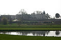 Vue sur le château en hiver.