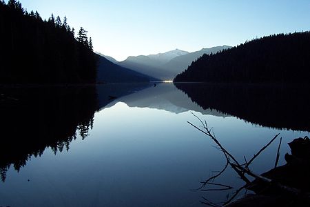 "Cheakamus Lake, British Columbia, at dawn"