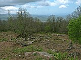 Ruinen einer antiken Stadt (6.Jh.v.Chr.) auf dem Civitella-Hügel oberhalb Moio della Civitella