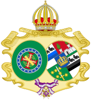 Coat of Arms of Amélie of Leuchtenberg, Empress of Brazil (Order of Queen Maria Luisa).svg