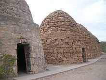 Abandoned beehive coke ovens near the ghost town of Cochran, Arizona Cochran Coke Ovens - Image01 - 2009-03-19.JPG