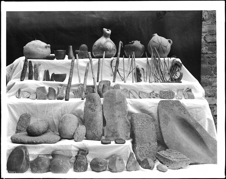File:Collection of Cliff Dweller Indian pottery and other objects owned by Reverend G. Cole, ca.1900 (CHS-2007).jpg