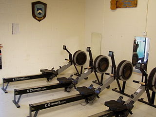 <span class="mw-page-title-main">Indoor rower</span> Exercise machine simulating watercraft rowing