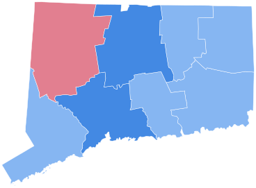 Connecticut Presidential Election results by county 2012