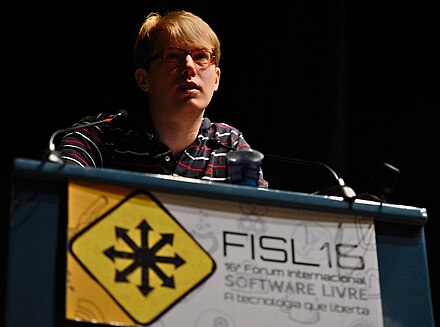 Lennart Poettering at 16th Fórum Internacional de Software Livre, on 10 July 2015