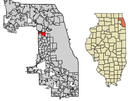 Lage von Franklin Park in Cook County, Illinois