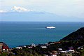 Cook Strait and the Kaikouras from Southgate, Wellington, New Zealand, 21 August 2005.jpg