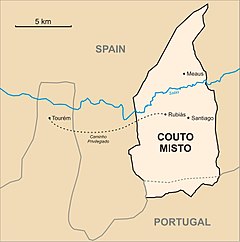 Karta över Couto Misto