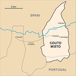 Mappa del Couto Misto