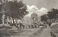 Vista del templete de la Cruz del Campo, en el año 1899.