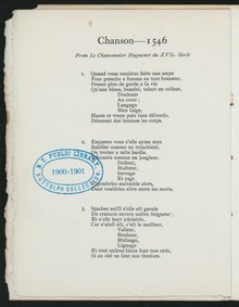 A page of "Dinner, Huguenot Society of America, Delmonico's, New York, NY" DINNER (held by) HUGUENOT SOCIETY OF AMERICA (at) "DELMONICO'S, NEW YORK, NY" (REST;) (NYPL Hades-270936-4000004182).tiff