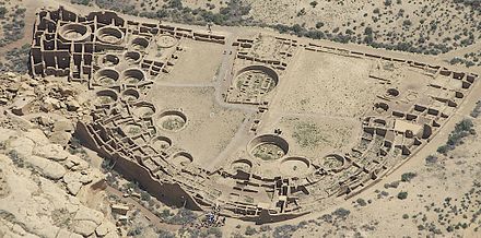 Aerial view of Pueblo Bonito