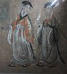 Dahuting Tomb mural of two women dressed in Hanfu, displaying domestic wares, Eastern Han Dynasty (cropped).jpg