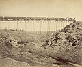 "Dale Creek Iron Viaduct, Promontory, Utah", 1869. Albumen print. 23 x 28,4 cm