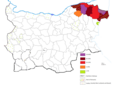 Дел од Бугарите родени во Северна Добруџа, Романија и Србија во 1946 година, пресметани од вкупниот број етнички Бугари