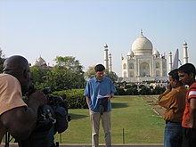 Darren Gersh on location for "India's Promise" Darren Gersh preparing for taping of "India's Promise".jpeg
