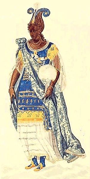 Daughter of Niger - costume design by Inigo Jones for The Masque of Blackness