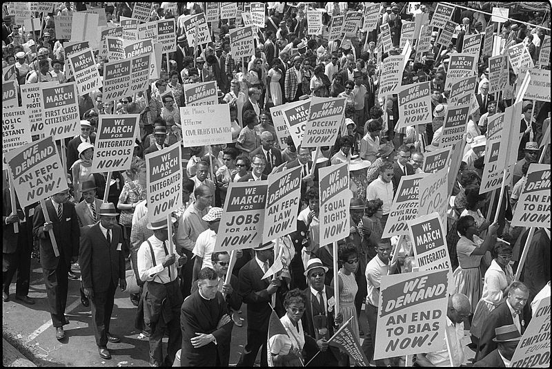 File:Demonstrators during the March on Washington.jpg