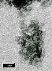 An image resembling a cluster of grape where the cluster consists of nearly spherical particles of 5-nm diameter