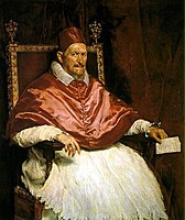 Портрет замовника палацу — папи Іннокентія X, Дієго Веласкес. Виставляється в палаццо