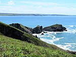 Thumbnail for File:Dinas Fach from the West, near Dinas Fawr between Solfach and Newgale, Sir Benfro, Cymru, Wales 03.jpg