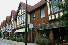 Tudor Revival architecture in downtown Avondale Estates Downtown Avondale Estates.jpg