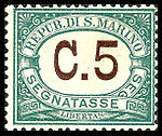 DueStampSanMarino1897Michel1.jpg