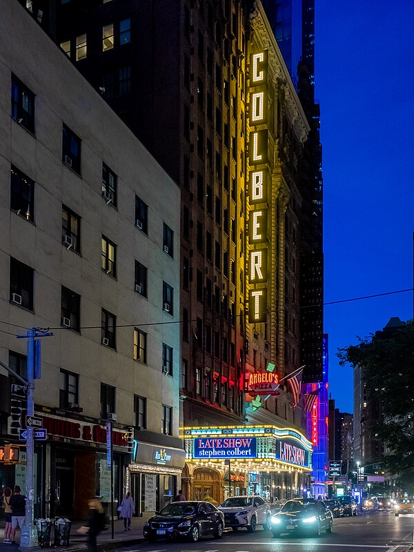 The Ed Sullivan Theater's marquee