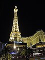 The Eiffel Tower at the Paris hotel and casino in Las Vegas, Nevada.