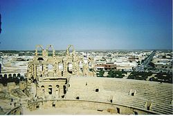 The town seen from the ruins