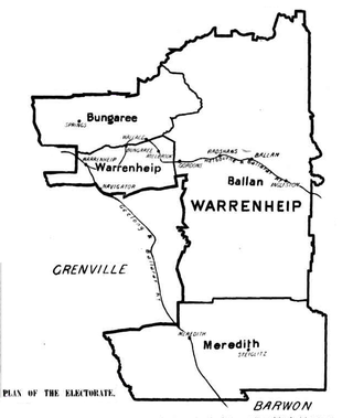 <span class="mw-page-title-main">Electoral district of Warrenheip</span> Former state electoral district of Victoria, Australia