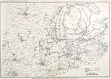 1911 map showing interurban services across the Midwest and Southern Ontario Electric railway journal (1911) (14571857689).jpg