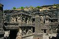 The massive Ellora Hindu and Buddhist temples were not constructed, but in fact carved out of solid rock from the top to the bottom.