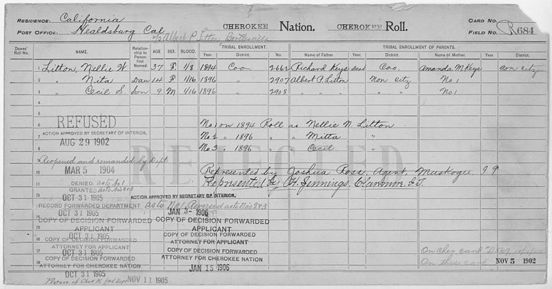 File:Enrollment for Cherokee Census Card R684 - NARA - 259747.jpg