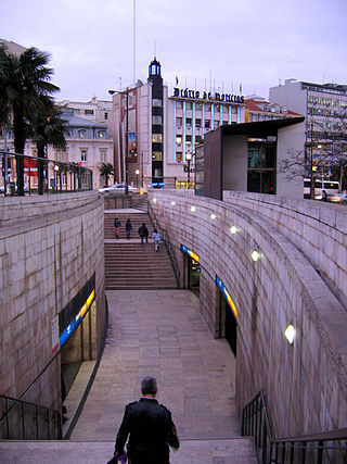 <span class="mw-page-title-main">Marquês de Pombal Station</span> Metro station in Lisbon, Portugal