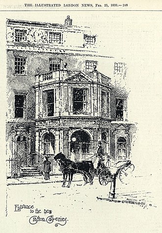 The entrance to the Grafton Galleries, Illustrated London News, 25 February 1893 Entrance to the New Grafton Galleries, Illustrated London News, 25 February 1893, p. 248.jpg