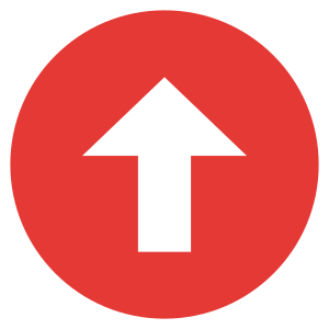 Eo circle red white arrow-up.svg