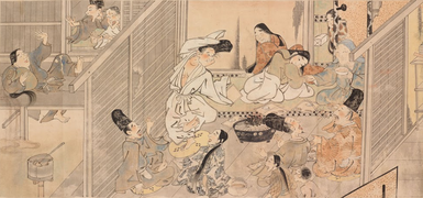 Tosa Mitsuoki, Histoire d'un peintre, XVIIe siècle, Asian Art Museum of Tokyo, copie d’une œuvre du XIVe siècle.