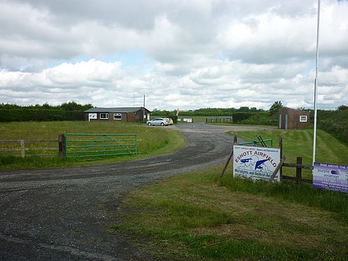 Eshott Airfield - entrance gates - geograph.org.uk - 2492507.jpg