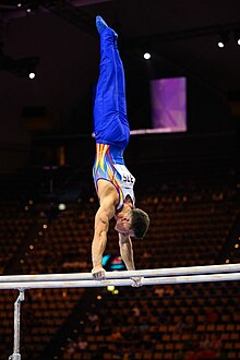 Muntean competing at the 2022 European Championships European Championships 2022-08-18 Senior Men All-around competition Subdivision 2 (Norman Seibert) - DSC 6452.jpg