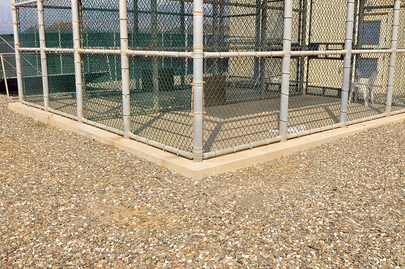 File:Exercise cage at the facility for confining Guantanamo captives who have been driven crazy -b.jpg