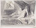 L'Incube quittant deux jeunes femmes endormies (1810) (crayon et aquarelle).