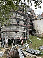 Facade ouest pendant les travaux